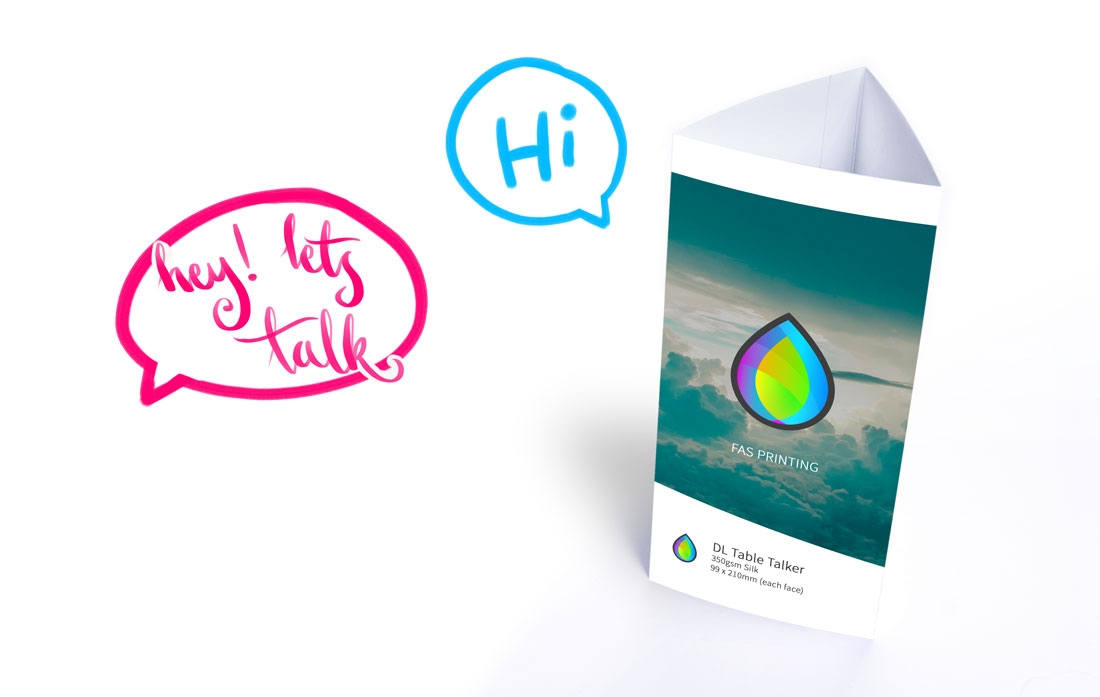 Table Talkers Table Talkers - speech bubbles - hey let's talk. Hi!