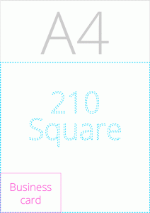 210mm square size comparison