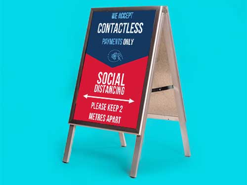 a frame - COVID-19 social distancing and contactless payments