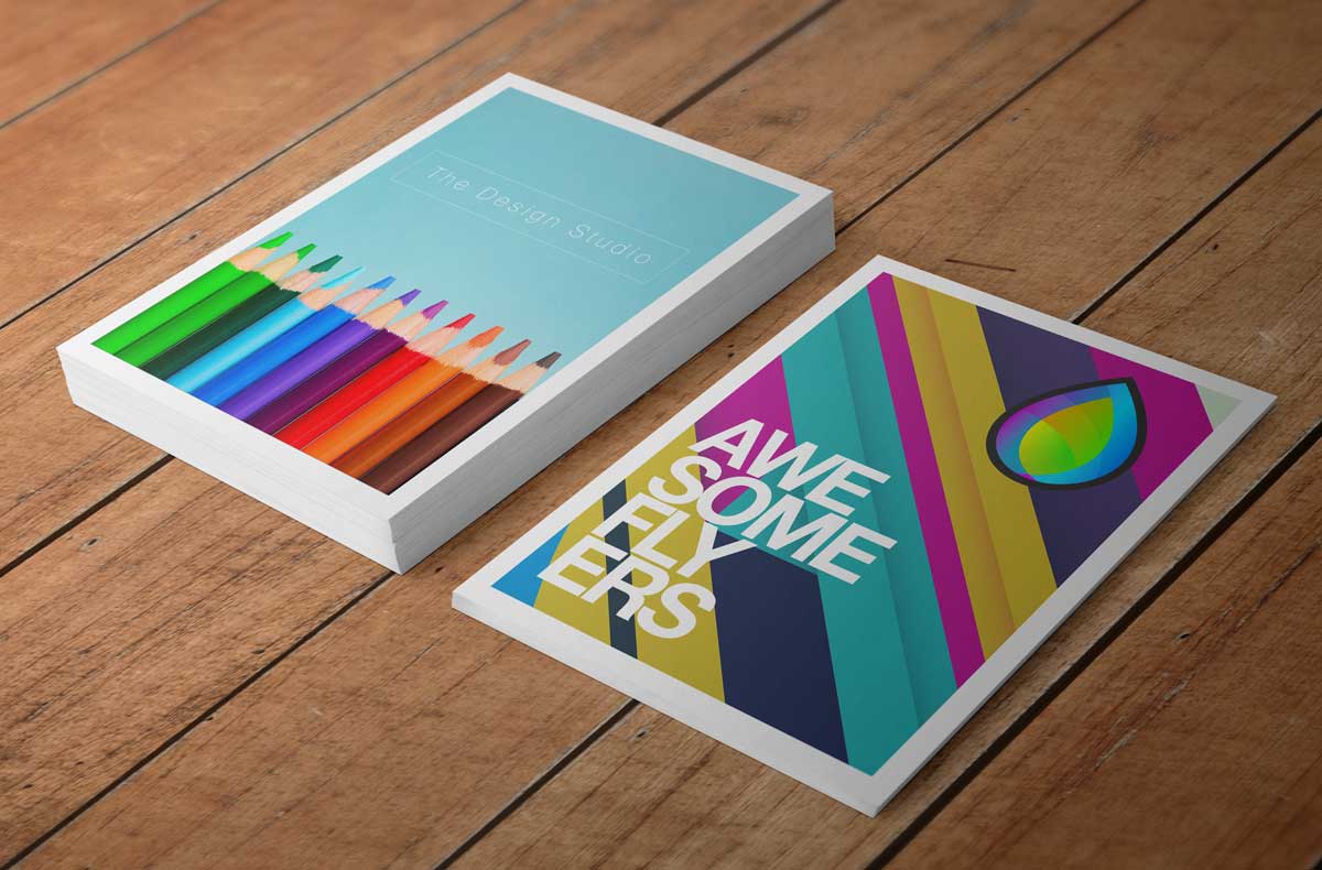 full colour printed flyers