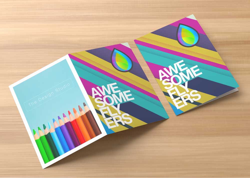 Half fold leaflets Half fold leaflets