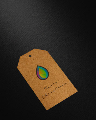 custom gift tag on Kraft paper
